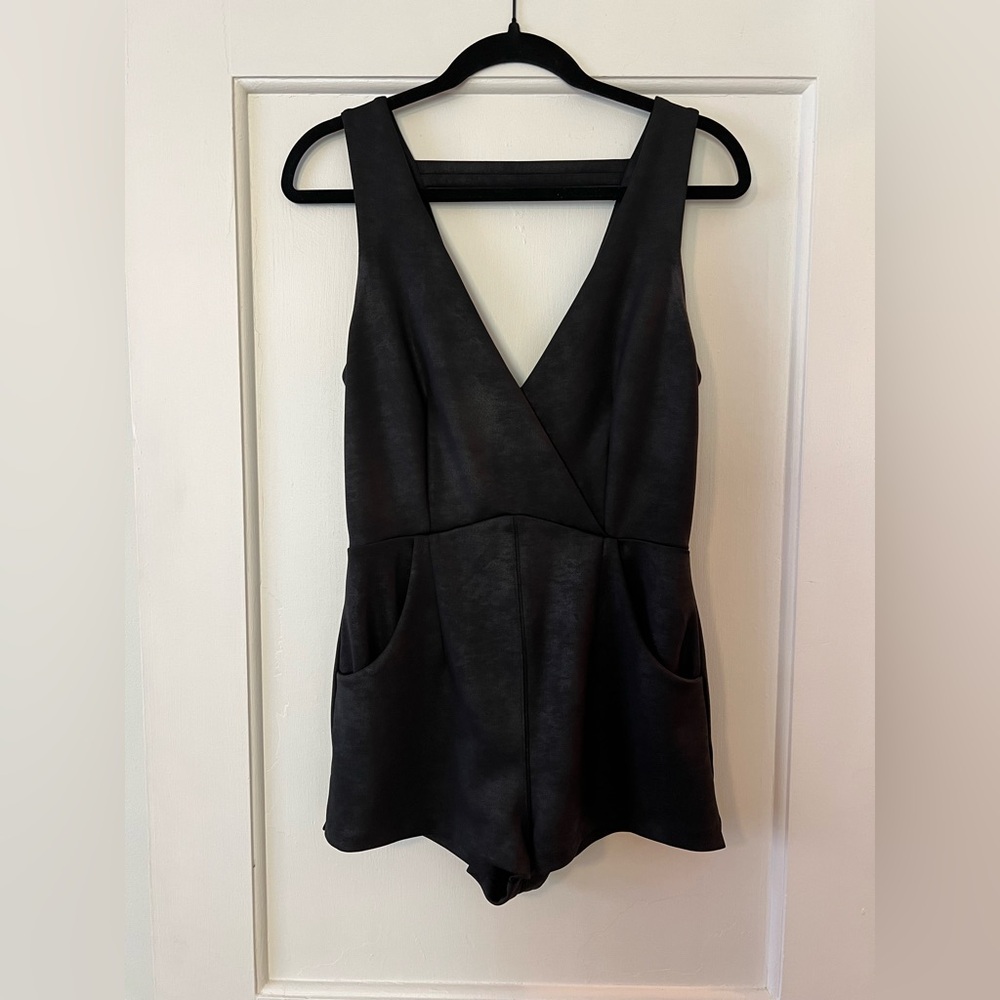 Free People Women’s Black Mini Romper, Size 2